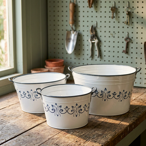 Ensemble de 3 pots en métal émaillé - Product Image 4