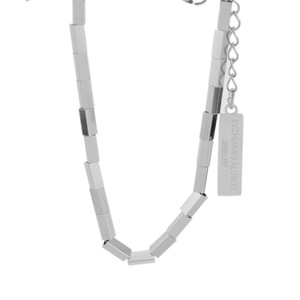 Pulsera de Cadena Geométrica Plateada de Diseño Simple y Popular, Estilo Hiphop, de Acero de Titanio, Unisex, Joyería al por Mayor - Product Image 6