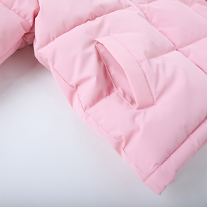 Cappotti Casual per Bambine Eco-Friendly, Traspiranti e Impermeabili, <span class=keywords><strong>Rosa</strong></span> Tinta Unita, Abbigliamento Invernale con Cappuccio in <span class=keywords><strong>Pelliccia</strong></span> Sintetica e Design con Cerniera, Caldi - Product Image 5