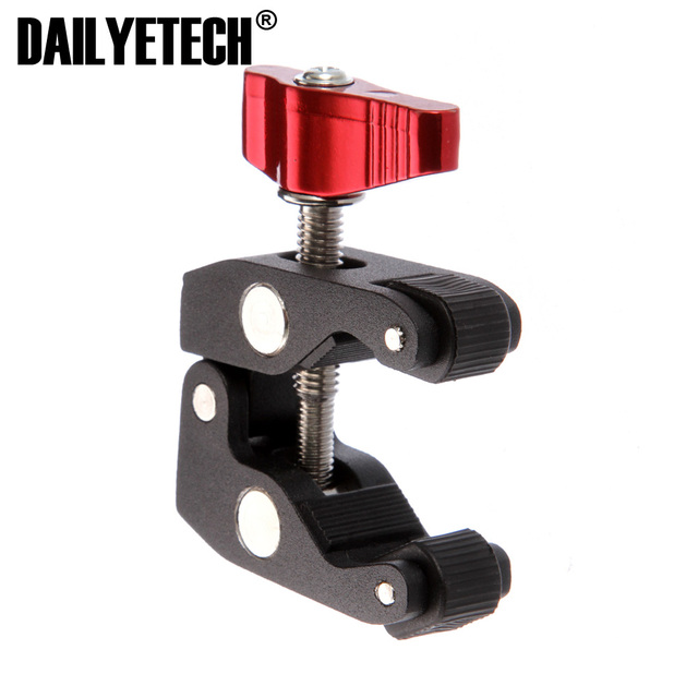 Super Clamp with 1/4" and 3/8" Thread Crab Plier Camera Clamp Mount Photographic Crab Clamp for Camera,Video Lights,Magic Arm