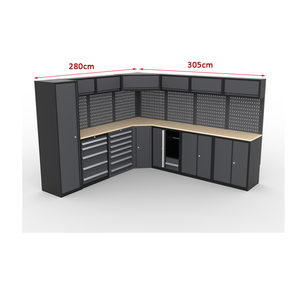 Casier de garage JZD établi atelier rangement armoire à outils Table de travail armoire suspendue panneau panneau perforé évier armoire - Product Image 5