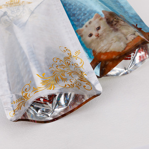 Customized Composite Resealable Zipper Stand up Zip Pouch Cat Dog <strong>Pet</strong> <strong>Food</strong> Puffed Cereal Packaging Hologram Mylar Bags - Product Image 3