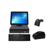Pantalla táctil de 13,3 pulgadas, Terminal POS todo en uno, máquina registradora, dispositivo de cajero, Software de sistemas Pos para restaurante minorista