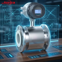 Débitmètre à section variable DN200 pour liquides conducteurs, industries chimiques, haute précision, acier inoxydable, personnalisable OEM