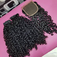 Extension de Cheveux Bouclés Pixie Non Traités Doublement Tirés 100% Cheveux Humains Vierges Vietnamiens Extension de Trame Cheveux Bruts Fournisseur