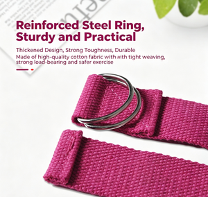 Cintas Elásticas de Yoga <span class=keywords><strong>AQF</strong></span> Strange para Estiramiento, con Patrón Sólido, Banda Elástica para Fisicoculturismo, Anillo Ajustable, 100% Algodón, Tamaños 1.8M - Product Image 3