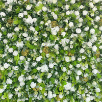 NINI Décoration de mariage tropicale populaire, toile de fond en herbe artificielle, arrangement floral en soie, fausses fleurs, murs de fleurs