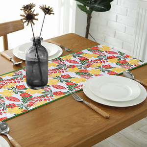 Camino de Mesa Estampado Simple 100% Algodón Puro, Tela Suave Ecológica, Decoración para Mesa de Comedor para Hogar, Cocina, Hotel - Product Image 1