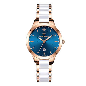 Women's Ceramic Diamond-Set Waterproof Quartz Watch <b>Christmas</b> Gift - Elegant Calendar Watch - Product Image 4