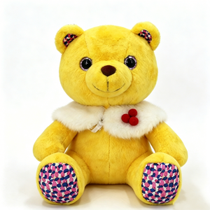 Custom <b>Cute</b> Sitting Yellow <b>Bear</b> Plush Toy Unique Design Teddy <b>Bear</b> Gift for Babies Halloween Fashion Accent Plush - Product Image 2