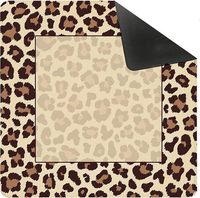 Jeu de Mahjong Américain 160 Tuiles 3 Couches Motif Léopard Acrylique Thème Animal Boîte Cadeau Portable Divertissement Vente en Gros