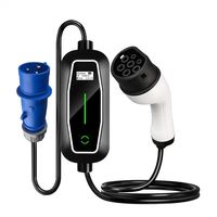 Chargeur EV portable OEM personnalisé 3,5 kW-22 kW, type 2, montage mural, station de recharge pour véhicules électriques, 5 m