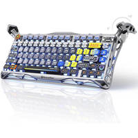 Clavier de jeu sans fil GravaStar Mercury K1 PRO, clavier de jeu tri-mode à commutation à chaud, clavier mécanique ergonomique pour l'e-sport