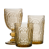 Gobelet à vin en verre personnalisé de style mexicain rétro en relief vert pour les mariages
