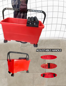 Oferta Destacada: Kit de Limpieza de Grifería con Cubo de Plástico de 24L, Esponja de Rejilla y Rodillo Doble para Azulejos - Product Image 5