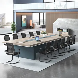 Meja komputer kantor bentuk L, CEO furnitur meja rumah, Meja kaca eksekutif modern