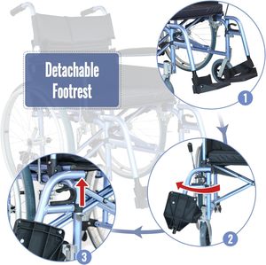 Silla de Ruedas Eléctrica Plegable con Motores Extraíbles Rápidos - Product Image 5