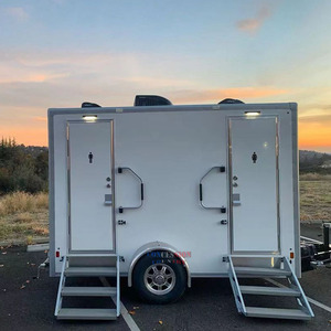<span class=keywords><strong>Remolque</strong></span> de Baño Portátil de Lujo con 2 Cabinas para Baño Público, Camping, <span class=keywords><strong>Caravana</strong></span> y Sanitario Móvil - Product Image 3