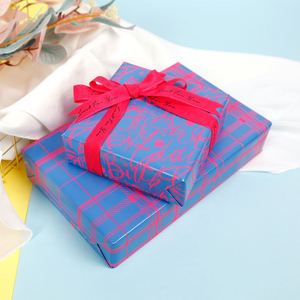 Wholesale 80g Fluorescent <b>Blue</b> Glossy <b>Paper</b> Neon Glow Prints Wrapping <b>Paper</b> <b>Roll</b> - Product Image 3