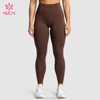 Celana Olahraga Wanita High Waist 4-Way Stretch Double Waistband, Model V Shape Butt Lift untuk Fitness Yoga