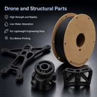 Filament de nylon haute performance renforcé de fibres de carbone PPA-CF 280-320C 40-100 mm/s pour pièces d'ingénierie