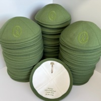 Kipás Personalizadas con Diseños a Medida para Bar Mitzvah y Bodas, Bordado en Tono sobre Tono, Iniciales del Nombre, Impresión Interior