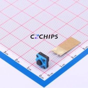 GT-TC123B-H050-L1 Tactile Switch DIP,7.2x7.2mm Switch Single Pole Single Throw Round Button 2.6N 7.2mm - Product Image 1