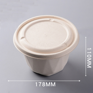 Échantillon gratuit bols en papier jetables de 750ml bol à salade de nouilles en pulpe de bagasse conteneurs d'emballage alimentaire personnalisés pour les fêtes de camping - Product Image 3