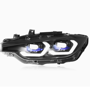 ไฟหน้าเลเซอร์สองสี 6000K พร้อมไฟ DRL สำหรับรถยนต์ซีรีส์ 3 รุ่น F30 F35 ปี 2013-2019 สีเหลืองและสีขาว 12V แบบใหม่ ติดตั้งง่าย - Product Image 2