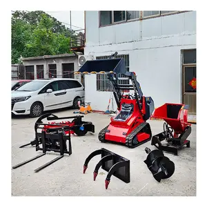 2024 Automatic bucket leveling function DRT450 mini skid steer track loader crawler Ce EPA