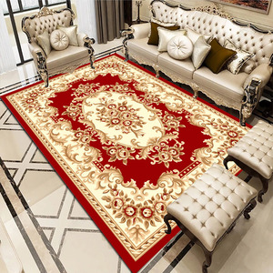 Tapis de luxe 3D imprimé en fausse laine épaisse style persan et tapis médaillon pour salon - Meilleure vente 0069 - Product Image 5