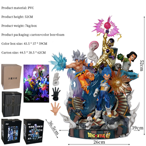 Venta al por mayor 52cm PVC luminiscente Anime Dragon Balls artesanías estatuas <span class=keywords><strong>Goku</strong></span> Vegeta Frieza figuras <span class=keywords><strong>de</strong></span> acción juguetes colección - Product Image 2
