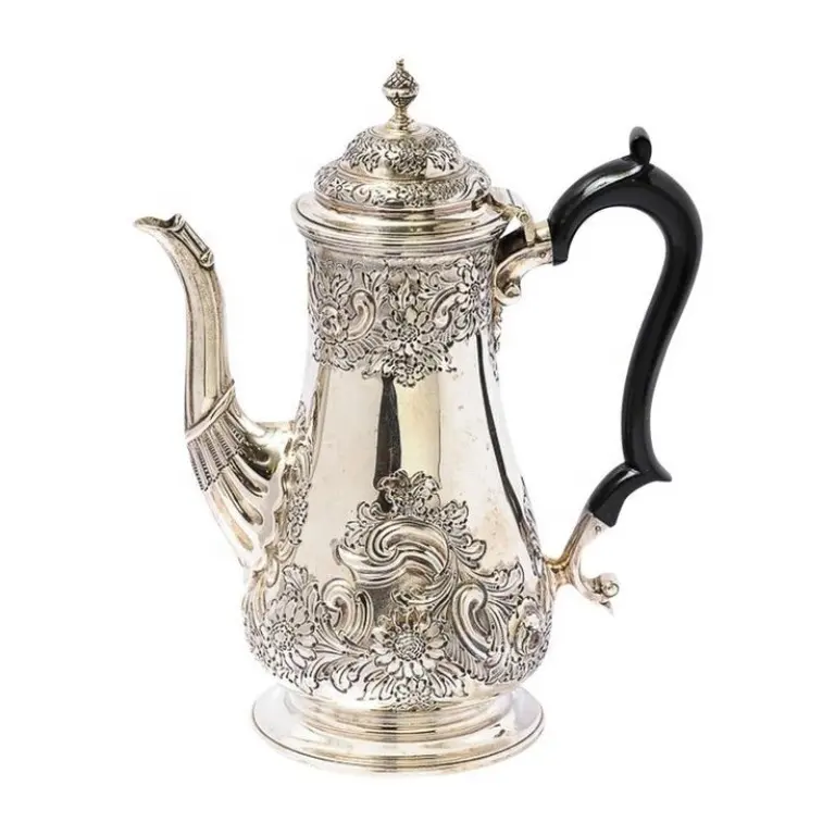 Silver Handcrafted Metal Teapot