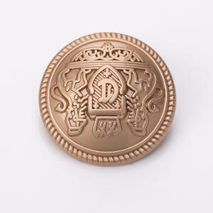 Veste de manteau en laine Double <span class=keywords><strong>Lion</strong></span> de style britannique avec costume de couronne de boutons en métal cousu à la main - Product Image 2