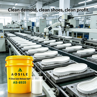 Agente Desmoldante para Suelas de Zapatos de PU AOSILE AS-8935, Agente Desmoldante Ecológico a Base de Agua para el Proceso de Producción de Calzado