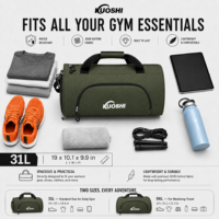 Sac de sport de voyage imperméable grande capacité avec séparation sec/humide pour tapis de yoga, pilates, fitness, entraînement, activités de plein air et week-end