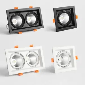 2021 New Square Dimmable LED Downlight 10W Ceiling Spot Lamp AC110 220V Home Decor COB Recessed LED Downlight