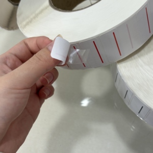 Custom <b>labels</b>: eco-friendly, <b>waterproof</b>, transparent, laminated <b>labels</b> on a roll for clothing and footwear - Product Image 1