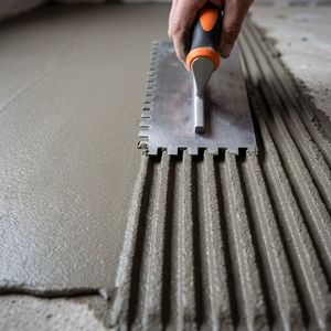 Truelle à carrelage professionnelle en acier au carbone avec manche en bois ou en TPR souple en option, racloir cranté robuste pour marque OEM - Product Image 3