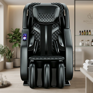Fauteuil de massage corporel complet avec manipulateur 4D, gravité zéro, compresse chaude, massage des pieds, commande vocale intelligente, branchement 110-240V - Product Image 1