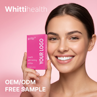 Bandes blanchissantes pour les dents, emballage personnalisé en boîte, marque privée, sûres pour les dents sensibles, bandes blanchissantes PAP en gros