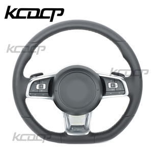 Volante de cuero completo apto para Volkswagen MK7 MK6 GTI GTD GTS GTE GLI <span class=keywords><strong>R</strong></span>-Line <span class=keywords><strong>R</strong></span> Golf7 Golf6 CC Polo Jetta SCIROCCO - Product Image 2
