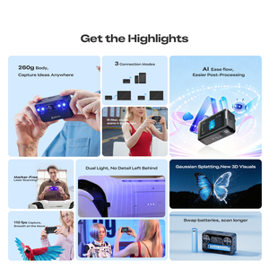 Creality Pika 3D Dual 7-Line & IR Light, ความแม่นยำ 0.03 มม., Wi-Fi 6, หน้าจอสัมผัส 3 นิ้ว, ระบบซ่อมแซมพื้นผิวด้วย AI, 110fps Dual-Light Al - Product Image 2