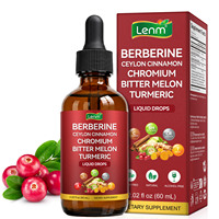 Gouttes de berbérine personnalisées Lenm, melon amer, chrome, curcuma pour le soutien digestif, compléments énergétiques à base de plantes