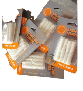 Allume-feu d'urgence léger jaune en fibre <span class=keywords><strong>de</strong></span> coton et bâton <span class=keywords><strong>de</strong></span> paraffine pour <span class=keywords><strong>survie</strong></span> et allumage extérieur - Product Image 5