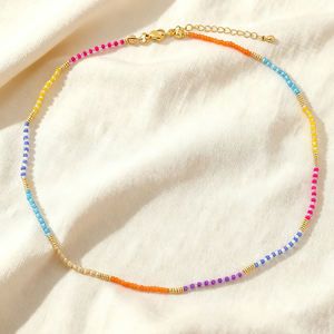Collar de Cuentas de Colores Go2boho para Mujer, Gargantilla de Cuentas Delicada, Joyería Minimalista para Playa de Verano, Regalo - Product Image 3