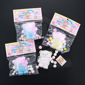 Orso TPR fatto a mano morbido pizzico spremere giocattolo Squishy Mochi soffice elastico floccato orso Squishy giocattoli di decompressione per i bambini - Product Image 3