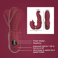 Wackelnder Schaukel-Oktopus G-Punkt-Vibrator mit 9 Modi LED-Anzeige IPX7 Wasserdicht Magnetisch USB für Weibliche Masturbation