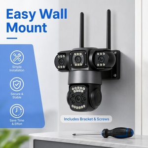 Caméra de surveillance intelligente 4K pour la maison, kit d'accessoires complet pour une installation facile - Product Image 3