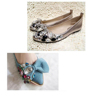 Klaue Stein Glas DIY Strass Mischformen Vier punkt Edelstahl Nähen auf Kristall Lose 50 Stück 2 Taschen Strass für Make-up - Product Image 6